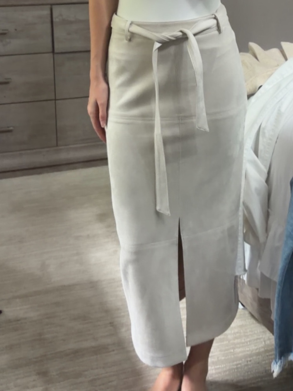 Evereve Suede Maxi/Midi Skirt - Picture 3 of 3